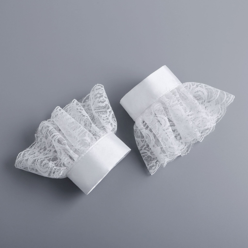 Δαντελένιο ράφ κολάρο, ρετρό στυλ παλάτιου, μοτίβο Raff, επένδυση πολυεστέρα, φωτογραφικά αξεσουάρ για Halloween και κλόουν του τσίρκου, Άνοιξη 2025