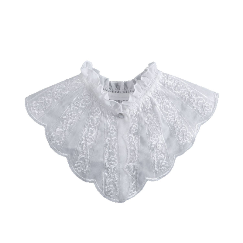 Дантелена блуза с подплата от полиестер, ежедневен стил, пролет 2025