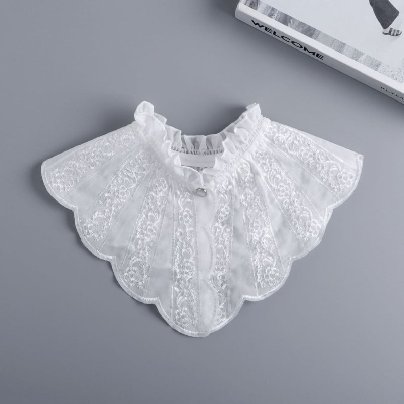 Дантелена блуза с подплата от полиестер, ежедневен стил, пролет 2025