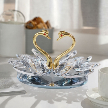 Κρυστάλλινο αγαλματάκι κύκνου για διακόσμηση σπιτιού, μάρκα Qiannuo, κατηγορία Ζώα, με συσκευασία δώρου