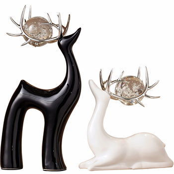 Κεραμική φιγούρα ελαφιού για σαλόνι – απλός μοντέρνος σχεδιασμός, χειροποίητο, έτοιμο διακοσμητικό δώρο