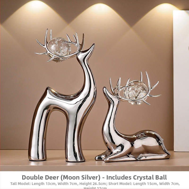 Κεραμική φιγούρα ελαφιού για σαλόνι – απλός μοντέρνος σχεδιασμός, χειροποίητο, έτοιμο διακοσμητικό δώρο