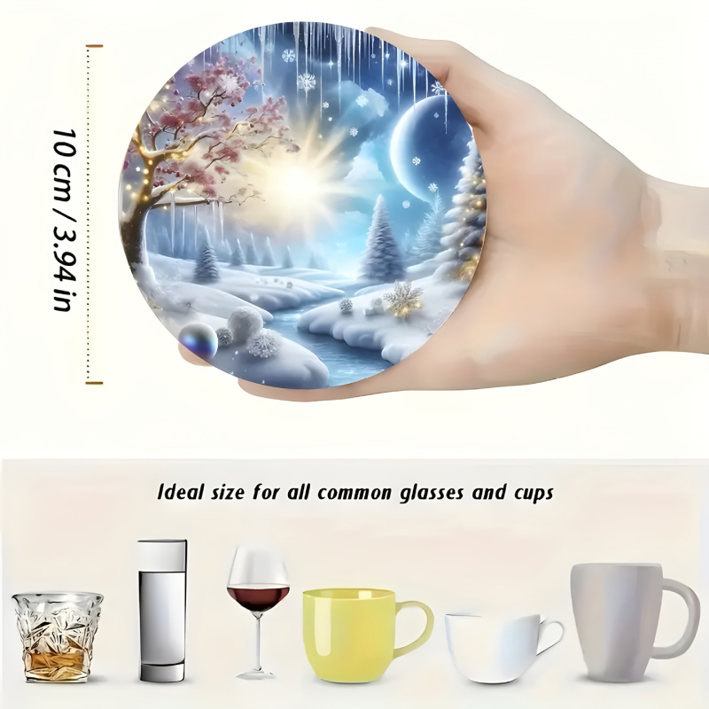 Suport pentru pahare din lemn | Material: Lemn; Categorie: Suporturi pentru pahare; Stil: Simplitate modernă; Potrivit pentru casă, birou, grădină