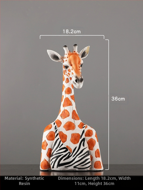 Ornament zebra în stil nordic pentru decorul sufrageriei, rekvizit pentru vitrină, sculptură vintage din rășină sintetică