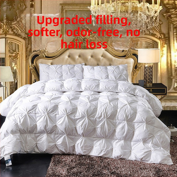 Dūnu pildīta sega ar pretputu audumu, 2 kg, četrsezonu sega, šūšana