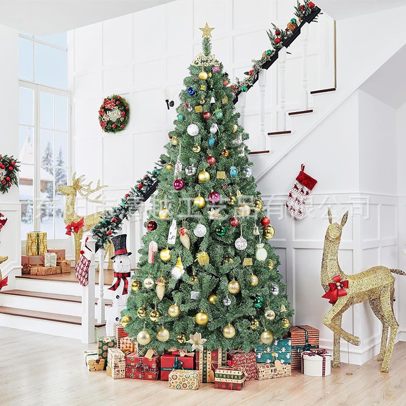 PVC grindinis stovintis dirbtinis Kalėdų medis su plokščia viršūne