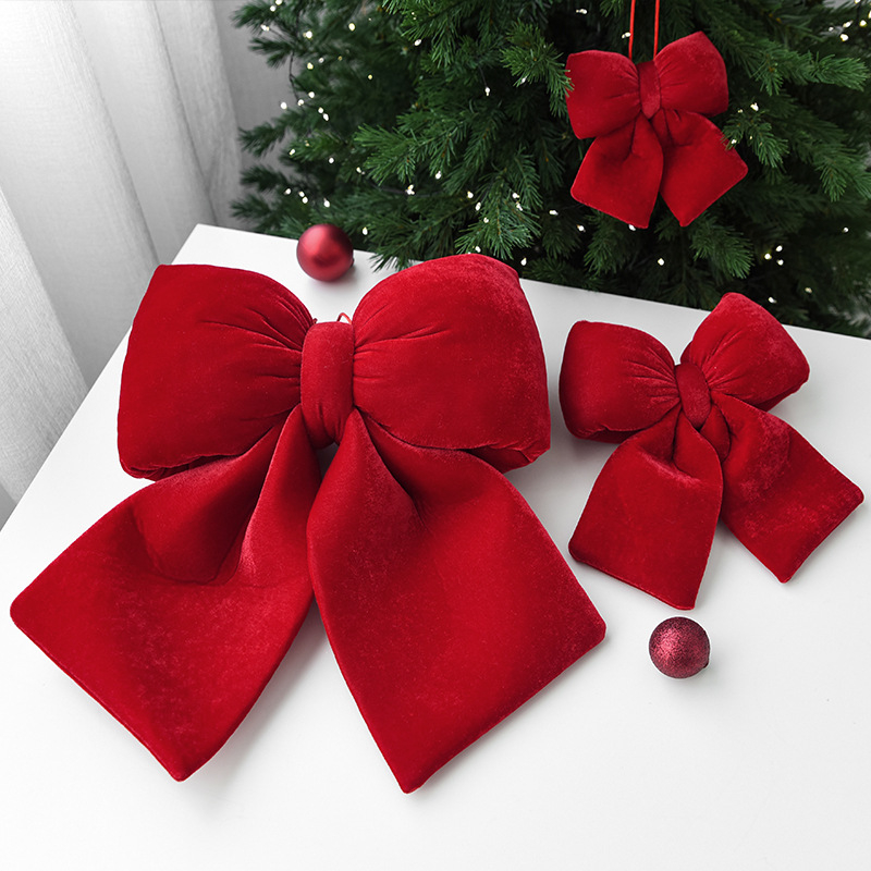 Ornament de brad 3D Bowknot - material flanel, brand Yifan, stil modern simplu, decor de Crăciun
