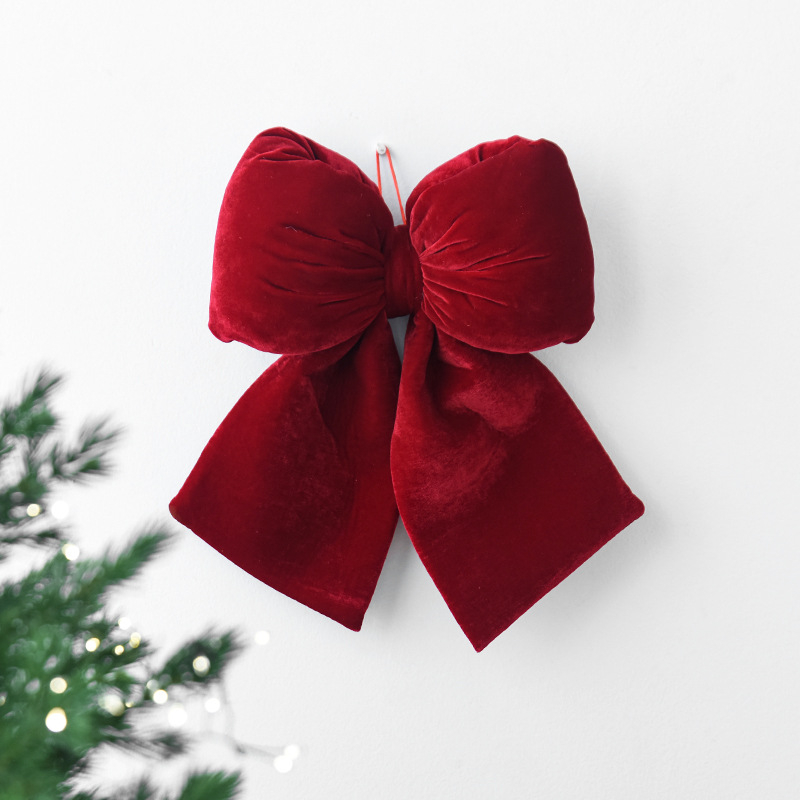 Ornament de brad 3D Bowknot - material flanel, brand Yifan, stil modern simplu, decor de Crăciun