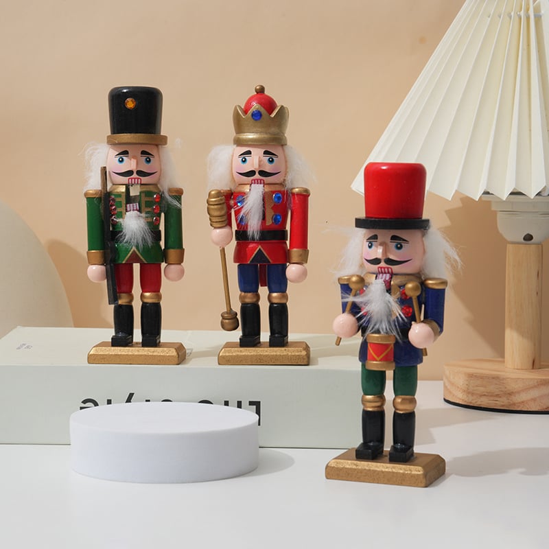 Nutcracker ornamente - Set de 3 piese pentru decor de birou de Crăciun (Brand: Sincerely; Material: 19022027760; Stil: Simplitate modernă)