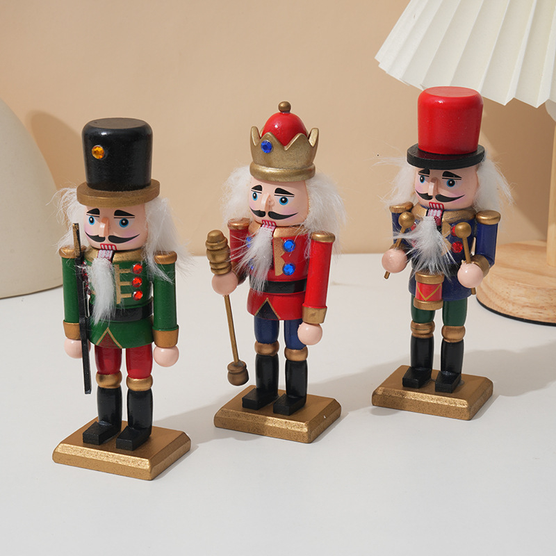 Nutcracker ornamente - Set de 3 piese pentru decor de birou de Crăciun (Brand: Sincerely; Material: 19022027760; Stil: Simplitate modernă)