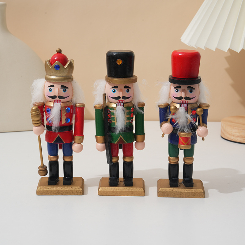 Nutcracker ornamente - Set de 3 piese pentru decor de birou de Crăciun (Brand: Sincerely; Material: 19022027760; Stil: Simplitate modernă)