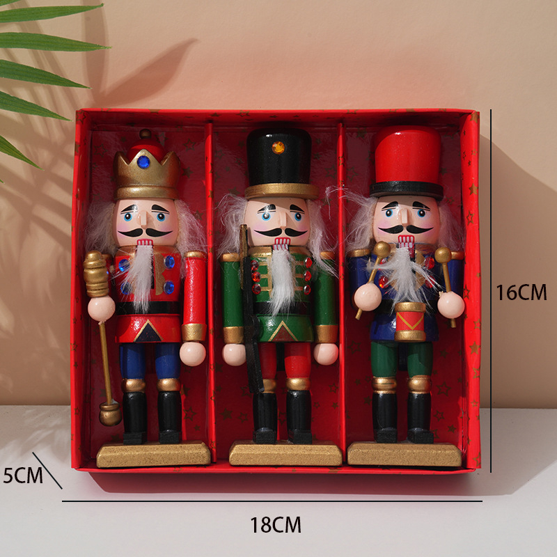 Nutcracker ornamente - Set de 3 piese pentru decor de birou de Crăciun (Brand: Sincerely; Material: 19022027760; Stil: Simplitate modernă)