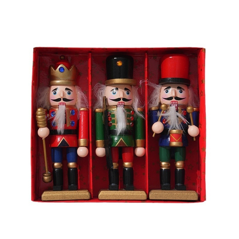 Nutcracker ornamente - Set de 3 piese pentru decor de birou de Crăciun (Brand: Sincerely; Material: 19022027760; Stil: Simplitate modernă)