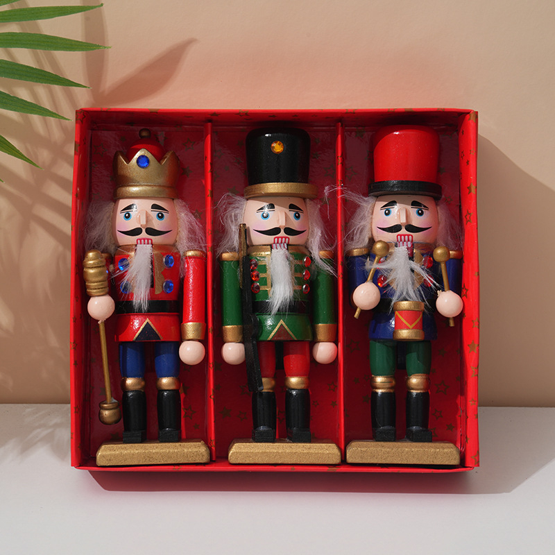 Nutcracker ornamente - Set de 3 piese pentru decor de birou de Crăciun (Brand: Sincerely; Material: 19022027760; Stil: Simplitate modernă)