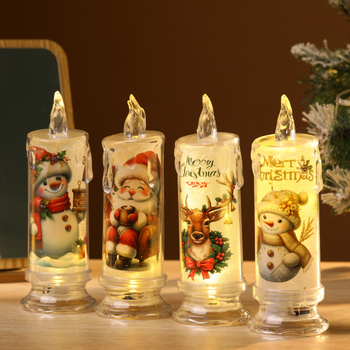 LED електронна свещичка с форма на сълза, цилиндрична, PP материал, инжекционно формована, изисква 2 AA батерии (не са включени)