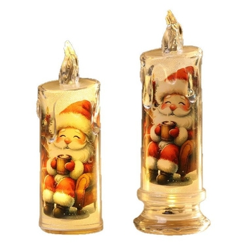 LED електронна свещичка с форма на сълза, цилиндрична, PP материал, инжекционно формована, изисква 2 AA батерии (не са включени)