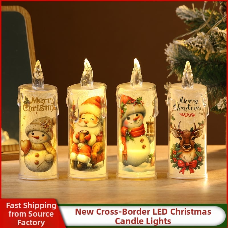 LED електронна свещичка с форма на сълза, цилиндрична, PP материал, инжекционно формована, изисква 2 AA батерии (не са включени)