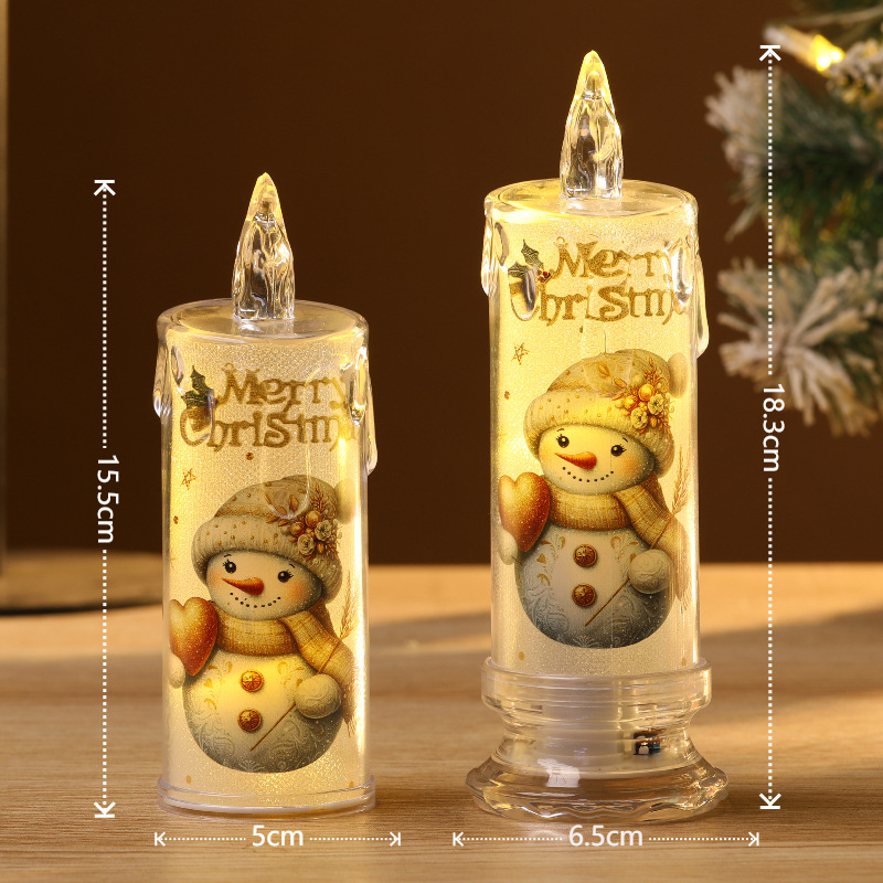 LED електронна свещичка с форма на сълза, цилиндрична, PP материал, инжекционно формована, изисква 2 AA батерии (не са включени)