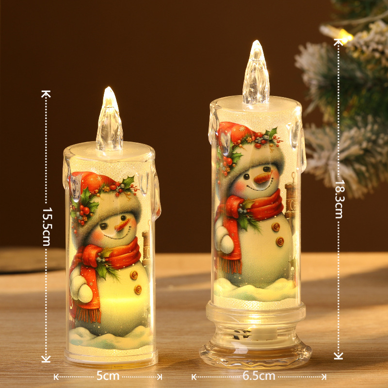 LED електронна свещичка с форма на сълза, цилиндрична, PP материал, инжекционно формована, изисква 2 AA батерии (не са включени)