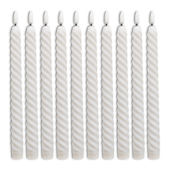 LED електронна свещ на дълга пръчка, дистанционно управление, спирална форма, пластмасов корпус