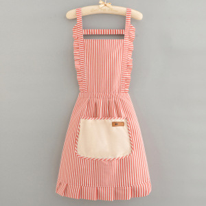 Virtuves priekšauts no kokvilnas un lina, svītrainas, bez piedurknēm, izturīgs pret traipiem, moderns un vienkāršs stils