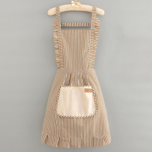 Virtuves priekšauts no kokvilnas un lina, svītrainas, bez piedurknēm, izturīgs pret traipiem, moderns un vienkāršs stils