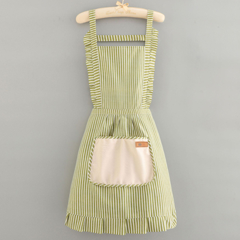 Ποδιά κουζίνας από βαμβάκι-λίνου, ριγέ, χωρίς μανίκια, ανθεκτική στους λεκέδες, μοντέρνο και απλό στυλ