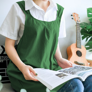 Ποδιά – λινή, ιαπωνικού στυλ, χωρίς μανίκια, ανθεκτική στη βρωμιά (λινό; ιαπωνικού στυλ; χωρίς μανίκια; ανθεκτική στη βρωμιά)