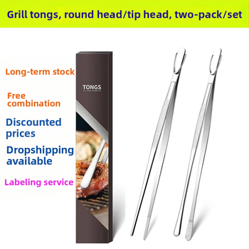 Σετ κλιπ μπάρμπεκιου και τσιμπίδες από ανοξείδωτο ατσάλι 430 — αντιολισθητικές, ανθεκτικές στη θερμότητα, ανθεκτικές στη διάβρωση