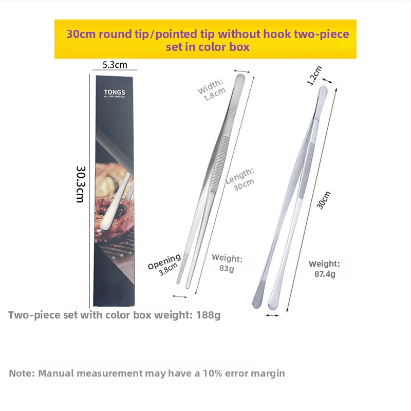 Σετ κλιπ μπάρμπεκιου και τσιμπίδες από ανοξείδωτο ατσάλι 430 — αντιολισθητικές, ανθεκτικές στη θερμότητα, ανθεκτικές στη διάβρωση