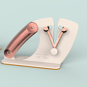 RISAM 2-ių-1 peilių ašiklis virtuvės peiliams ir žirklėms – deimantiniai šlifuotuvai, šiuolaikiškas minimalistinis dizainas