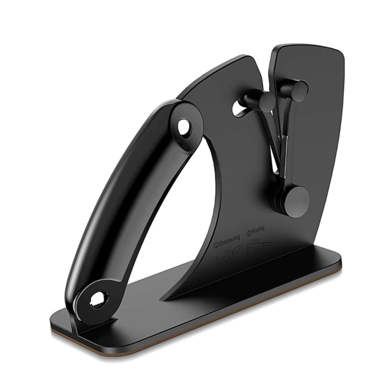 RISAM 2-ių-1 peilių ašiklis virtuvės peiliams ir žirklėms – deimantiniai šlifuotuvai, šiuolaikiškas minimalistinis dizainas