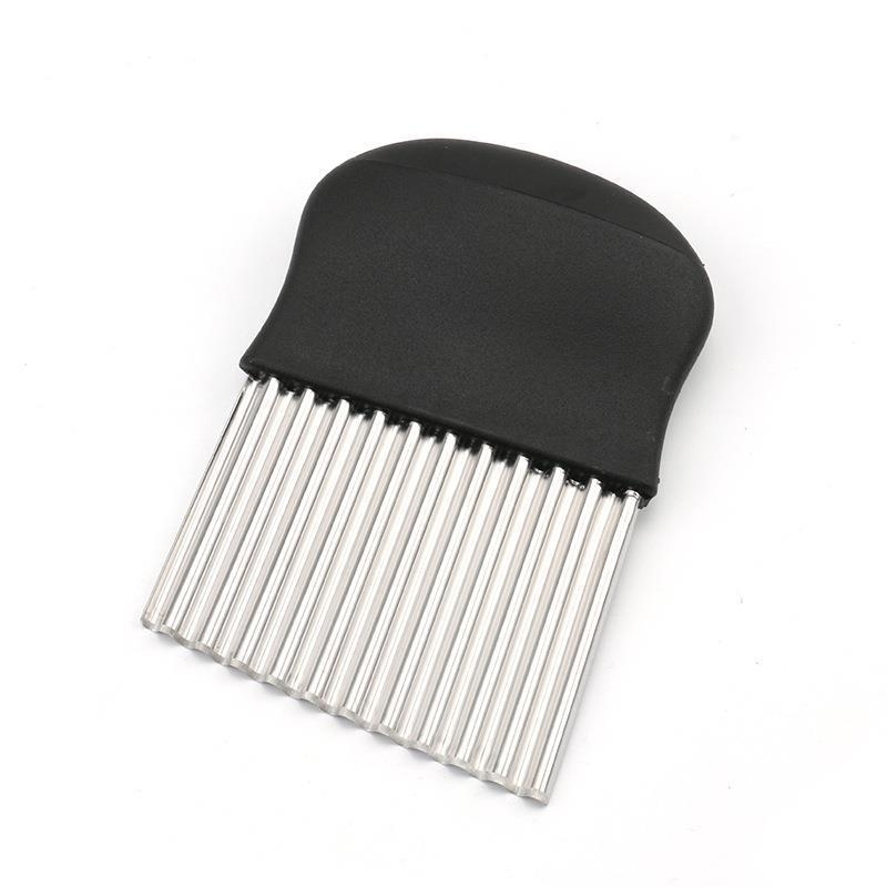 Nerūdijančio plieno banginis peilis daržovių pjaustytuvė – daugiafunkcinis daržovių pjaustytuvė, bulvių tinklelio pjaustymas ir gėlės pjovimas; Mangdu ženklas; apdorojimo pritaikymas; spausdintas logotipas.