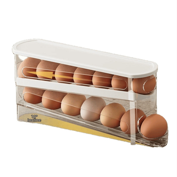 Ράφι αποθήκευσης αυγών για πόρτα ψυγείου — συρόμενο αυτόματο δοχείο, PET υλικό, μάρκα Wenhui
