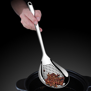 Κουτάλι μαγειρικής από ανοξείδωτο ατσάλι με προστασία από εγκαύματα, προσαρμοσμένο λογότυπο, σύγχρονο στυλ