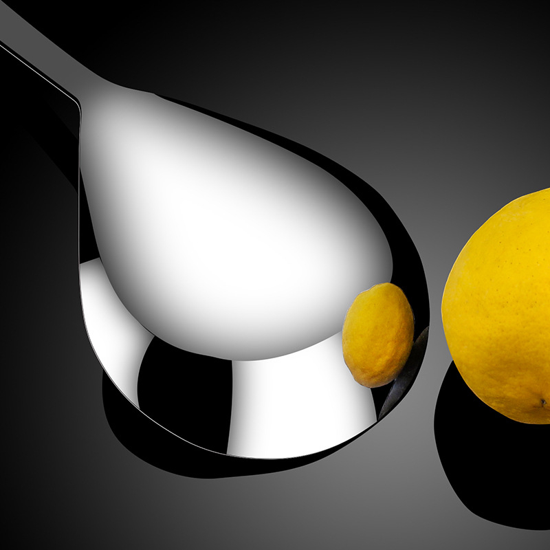 Lingură de bucătărie din oțel inoxidabil, protecție împotriva arsurilor, logo personalizat, stil modern