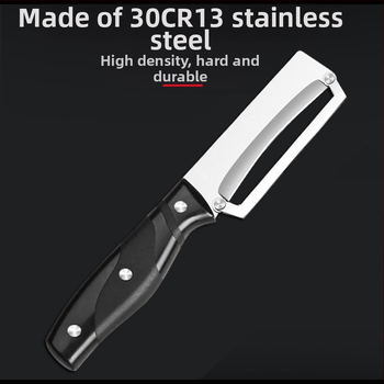 Huazhong Daugiafunkcinis virtuvės skutėjas — nerūdijančio plieno ašmenys, PP rankena, vaisių ir daržovių skutimui, ananasų peilis