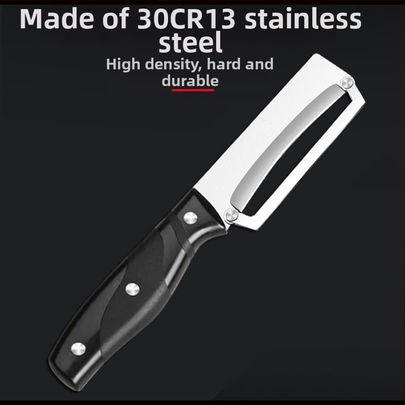 Huazhong Daugiafunkcinis virtuvės skutėjas — nerūdijančio plieno ašmenys, PP rankena, vaisių ir daržovių skutimui, ananasų peilis