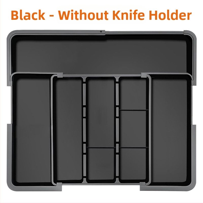 Izvelkams virtuves ēdienu piederumu organizators atvilktnei — iebūvēts, vienkāršs un mūsdienīgs stils, modelis 8045, PP/ABS