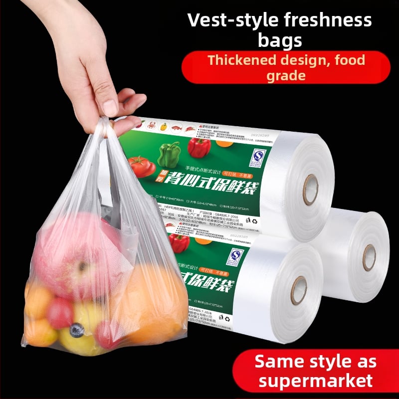 Maisto kokybės šviežumo maišas, ranka atsiplėšiama, storesnis, taškinio plyšimo tipas, aukštos temperatūros atsparus, namų ir komercinei naudai