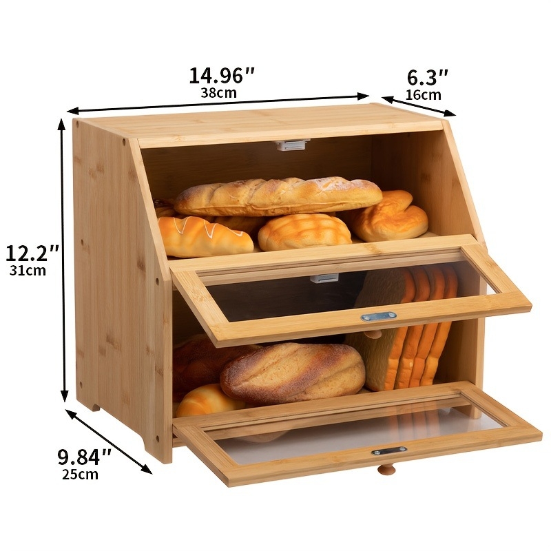 Crisper Box, Υλικό Nanzhu, Τετράγωνο σχήμα, Χωρητικότητα 2.1–3L, Σετ 4 τεμαχίων, 1 επίπεδο