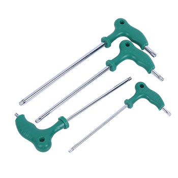 Τ-τύπου εξάγωνο κλειδί, διπλής όψεως με επεκτεινόμενη λαβή από καουτσούκ, εξάγωνη κεφαλή, 45# χάλυβας