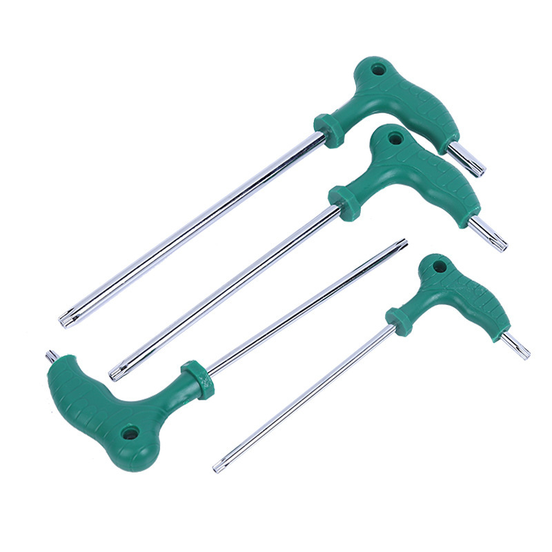 Τ-τύπου εξάγωνο κλειδί, διπλής όψεως με επεκτεινόμενη λαβή από καουτσούκ, εξάγωνη κεφαλή, 45# χάλυβας