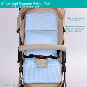 Kūdikio vežimėlio sėdynės pagalvė – medvilnė ir ledinis šilkas, Belshu, visiems sezonams universalus