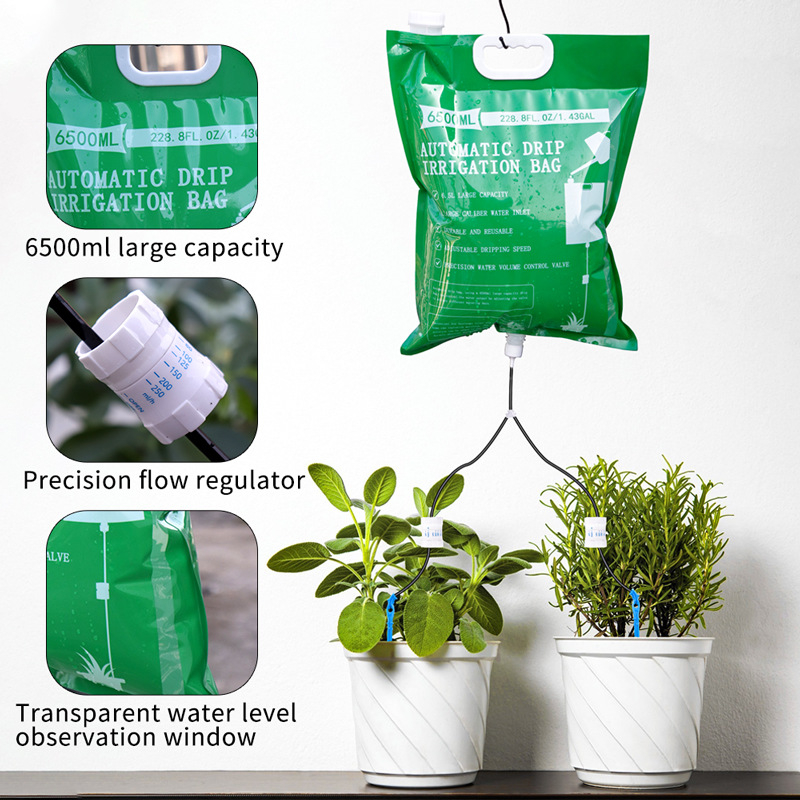 Πλαστικό δοχείο ποτίσματος με ρυθμιζόμενο ρεύμα νερού για γλάστρες μπαλκονιού