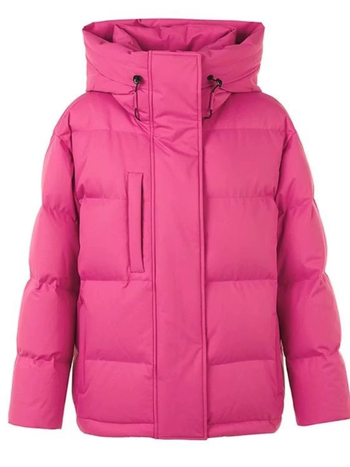 Γυναικείο μπουφάν με κουκούλα, πλήρωμα από πούπουλα χήνας (>91%), πολυεστερικό ύφασμα, μήκος 50–65 cm, φερμουάρ