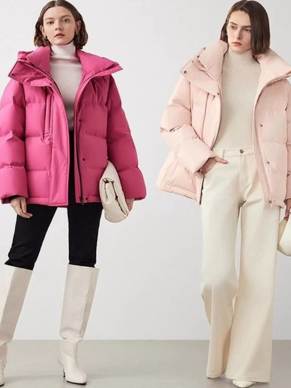 Sieviešu kapucīna dūnu jaka ar zosu dūnu pildījumu (>91%), poliestera audums, garums 50–65 cm, rāvējslēdzējs