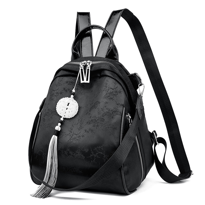 Skolas soma ar literāro ķīniešu stilu, PU materiāls, poliestera iekšējā odere, rāvējslēdzēja atvērums, iekšējās kabatas: slepenā rāvējslēdzēja kabata un telefona kabata