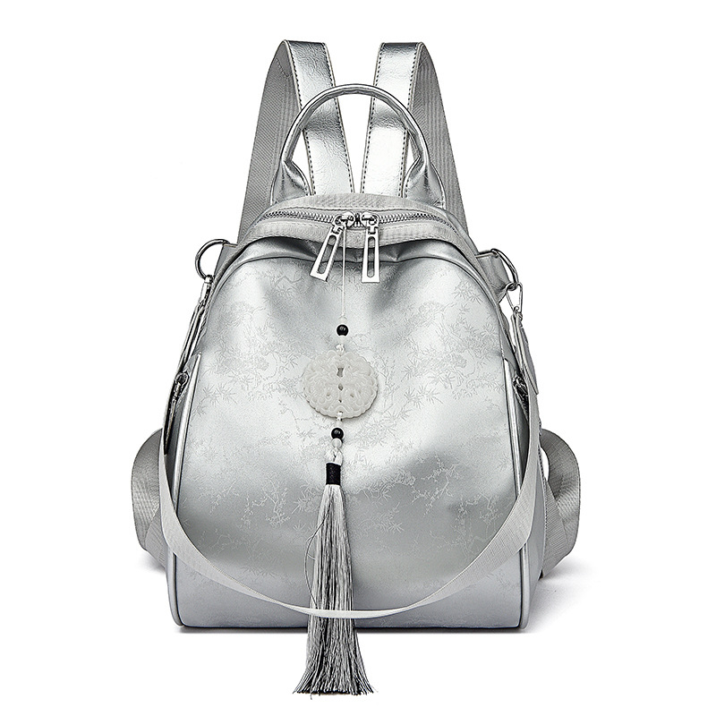 Skolas soma ar literāro ķīniešu stilu, PU materiāls, poliestera iekšējā odere, rāvējslēdzēja atvērums, iekšējās kabatas: slepenā rāvējslēdzēja kabata un telefona kabata