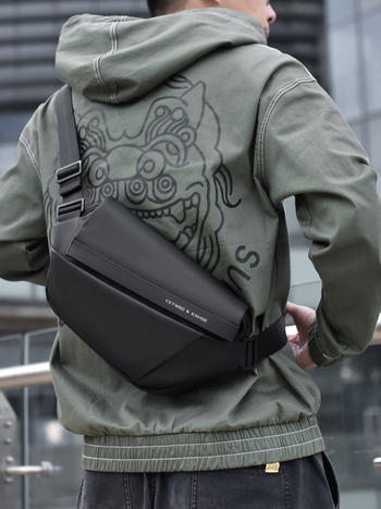 Ανδρική τσάντα στήθους Elgent — αστικός μινιμαλισμός, ύφασμα Oxford, αντίσταση στη φθορά